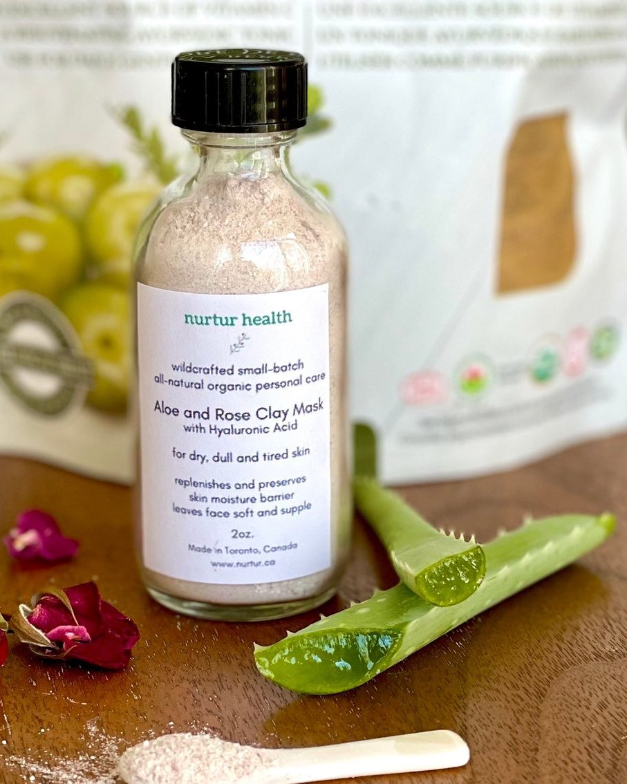 Aloe and Rose Clay Mask  with Hyaluronic Acid