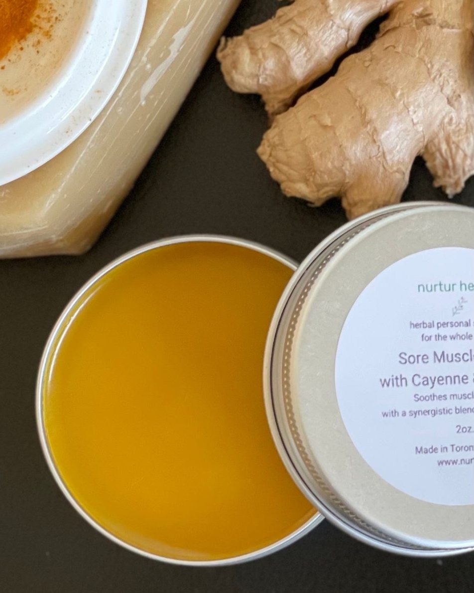 Sore Muscle Salve with Cayenne and Turmeric
